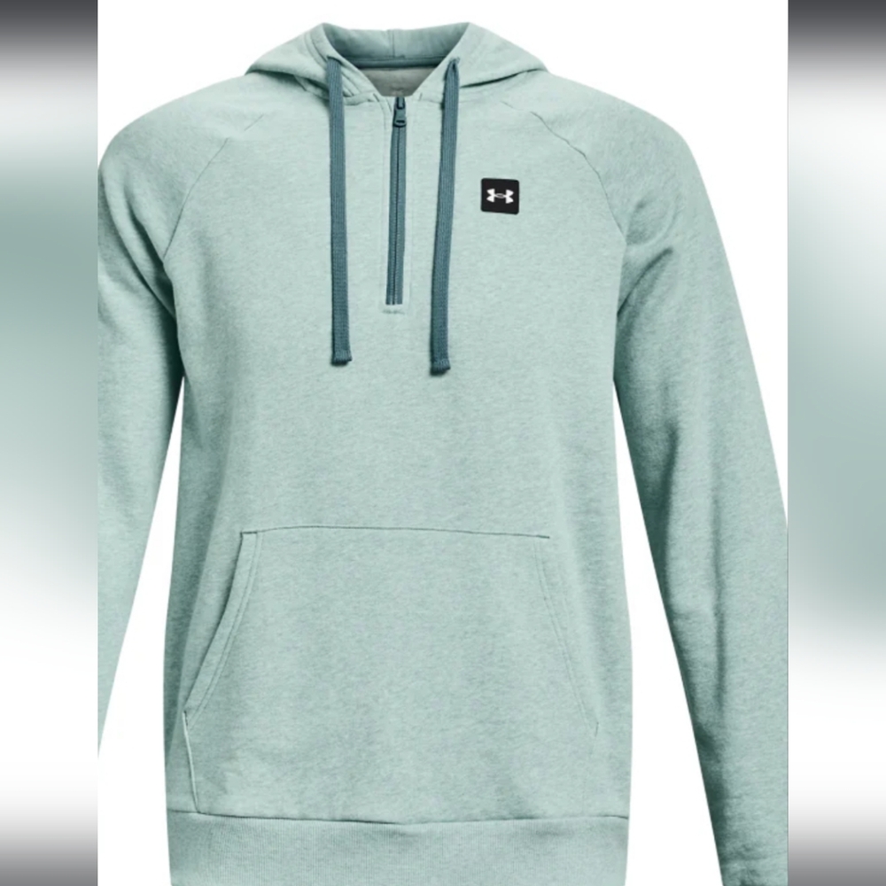 Under Armour Loose Fit 1/2 Zip Hoodie Pullover Sweatshirt XL Sage Green